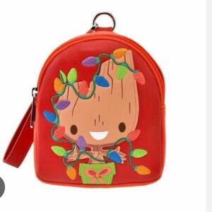 Disney Loungefly Christmas Marvel Baby Groot Guardian of the Galaxy Wristlet Bag